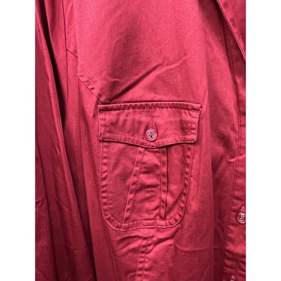 Set of TWO Lane Bryant Blouse Shirt Button Front Womens Size 24 Blue and Red - Picture 8 of 10